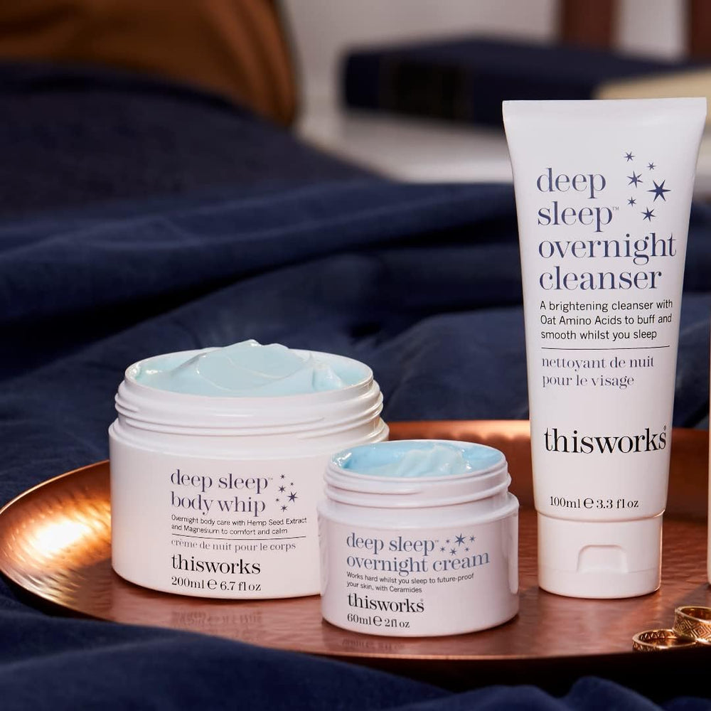 THISWORKS Deep Sleep Overnight Cleanser texture-closeup displaying gentle exfoliation