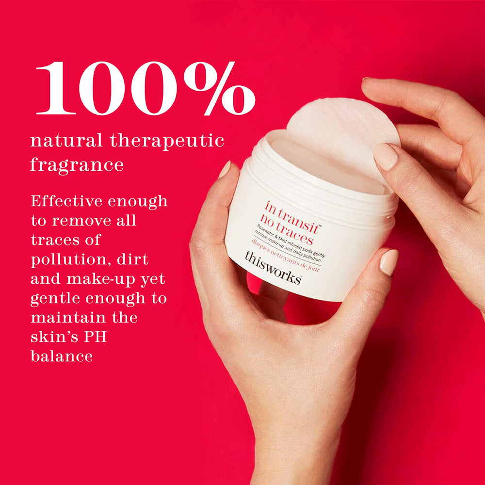 Eco-packaging emphasizes biodegradable cotton pads and cruelty-free ethos.