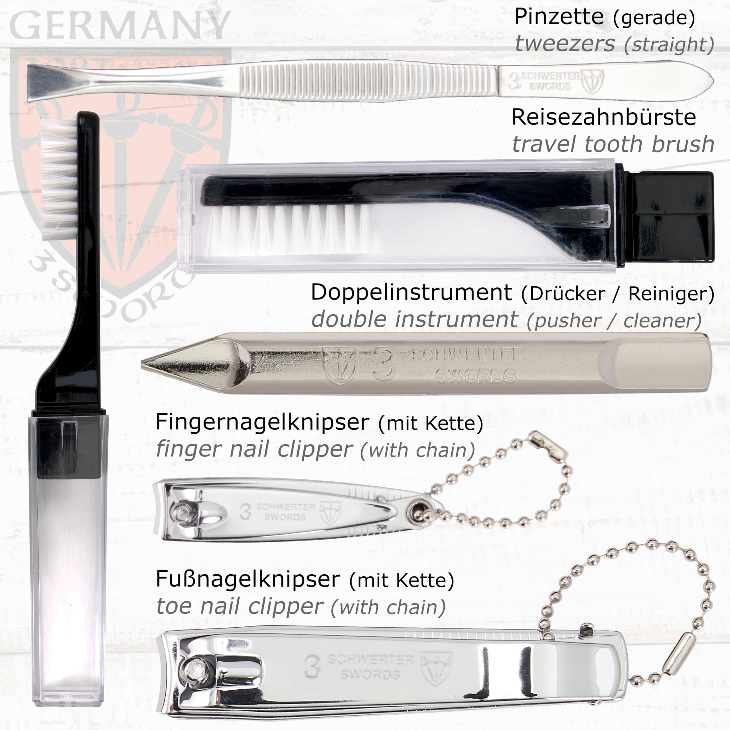 Three Swords Germany finger nail clipper aids clean trimming with comfort.