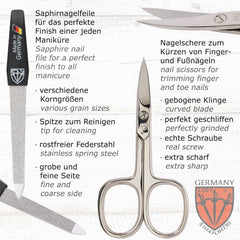 Three Swords Germany nail scissors deliver precision grooming for flawless nails.