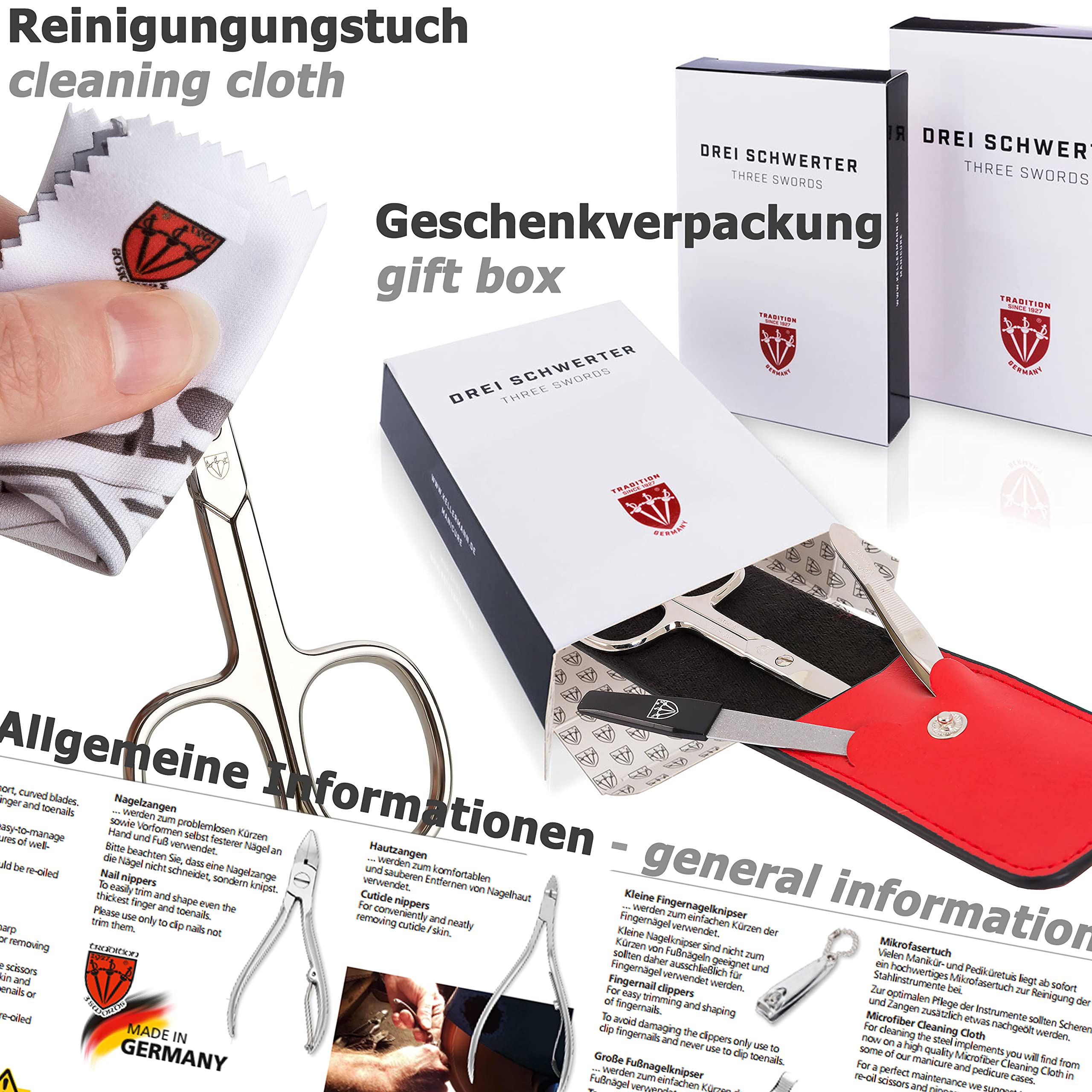 Three Swords Germany travel toothbrush supports on-the-go freshen-ups.