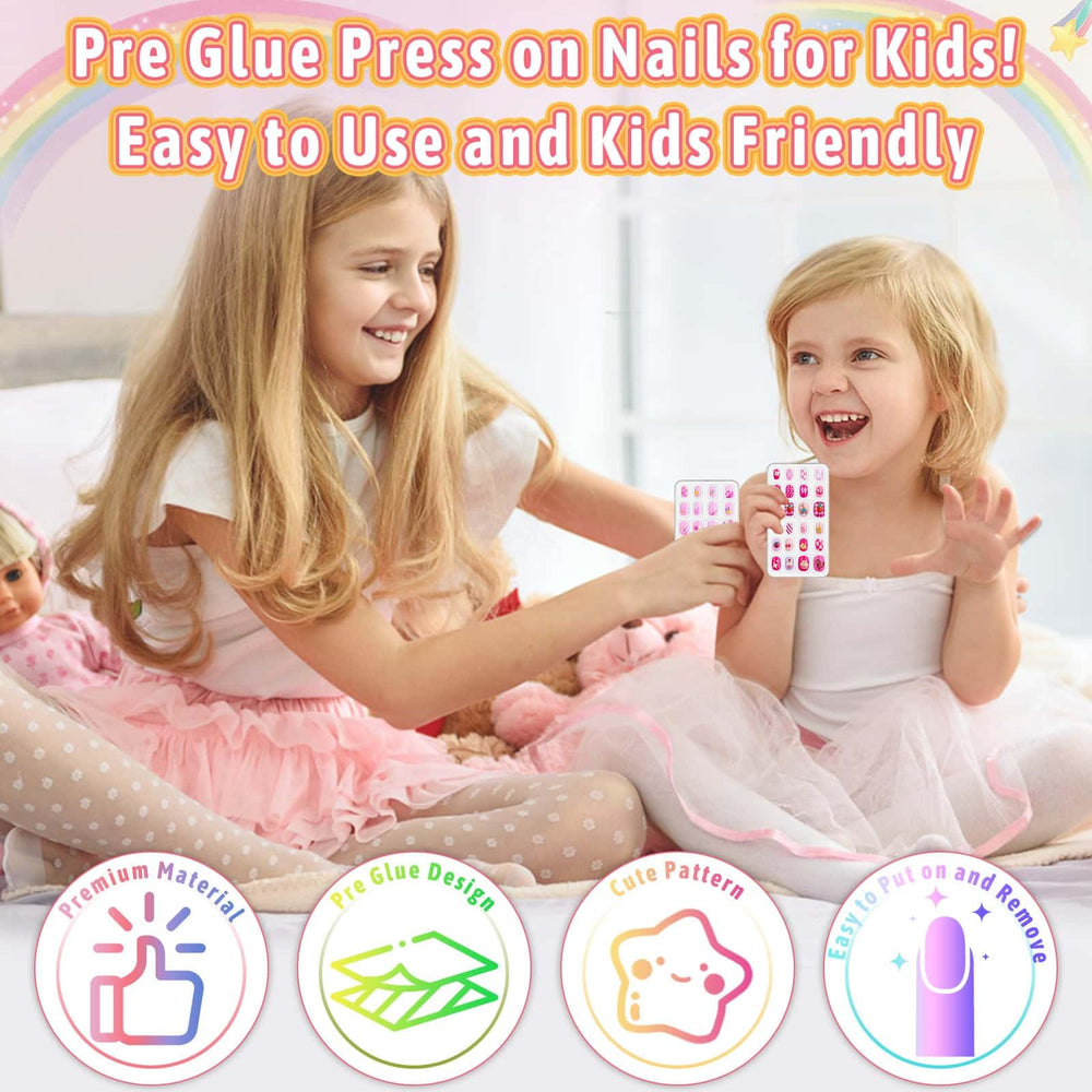 Thrilez kids nails acrylic cosmetic-grade material safe and durable