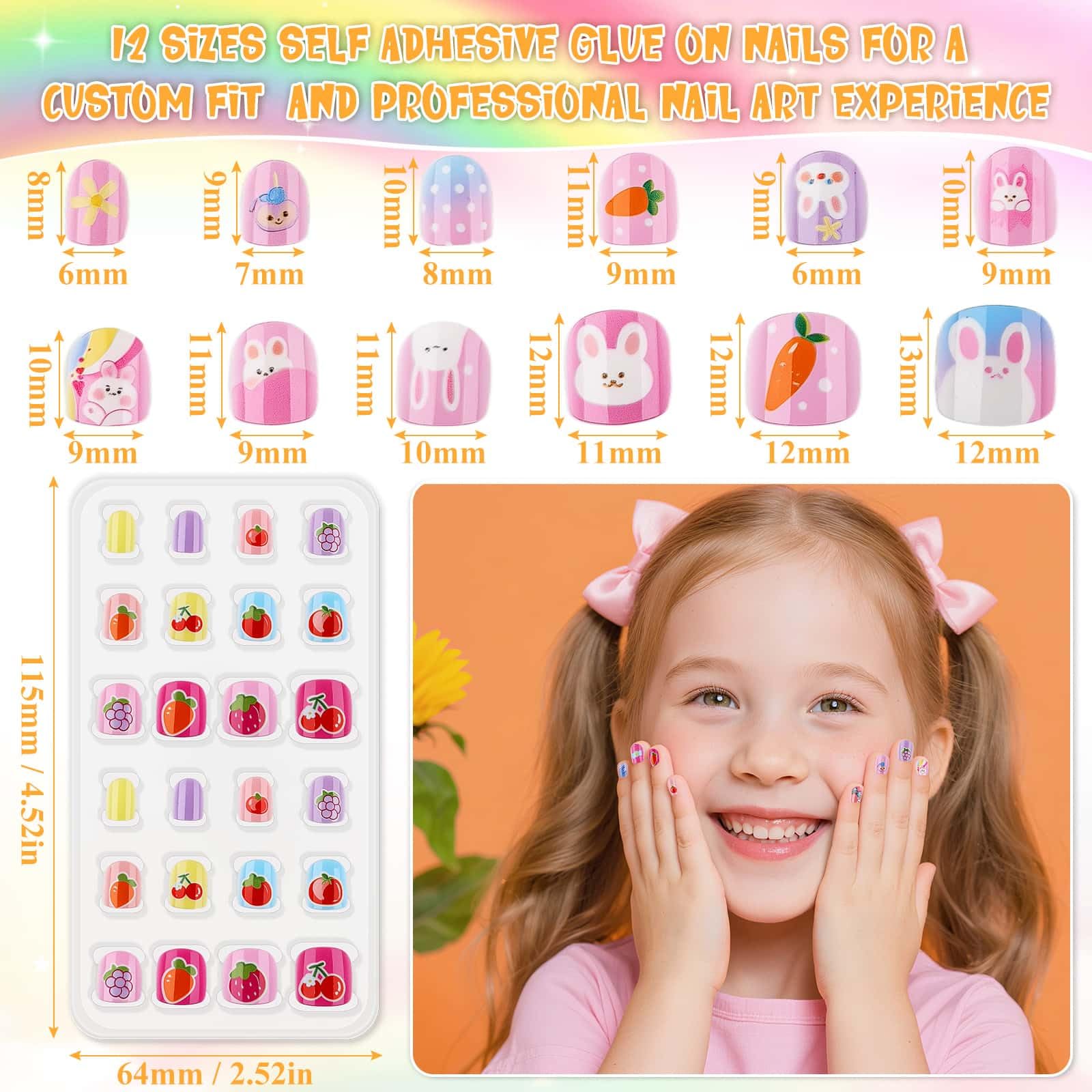 Thrilez pre-glue kids nails offer easy, safer application for little hands