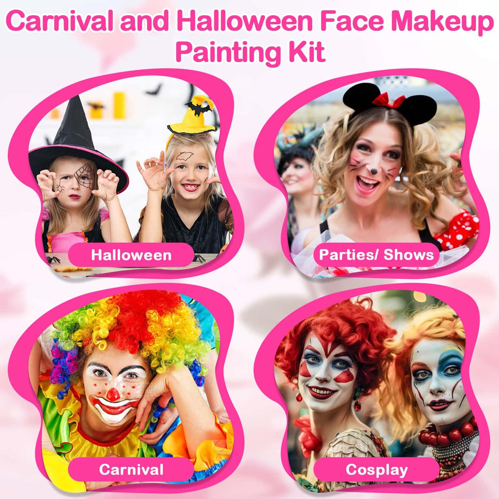 Thrilez hypoallergenic pigments suit sensitive skin for bright, washable designs at parties.
