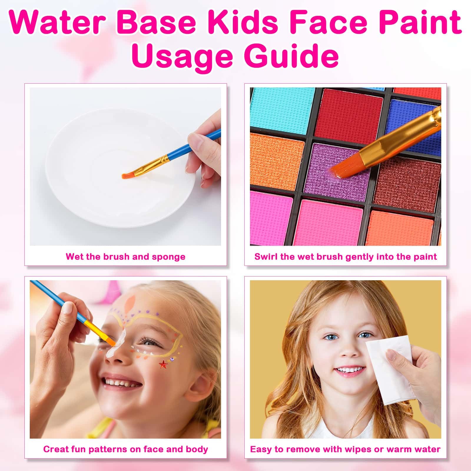 Thrilez water-activated paints dry quickly for mess-free setup and long-lasting looks.