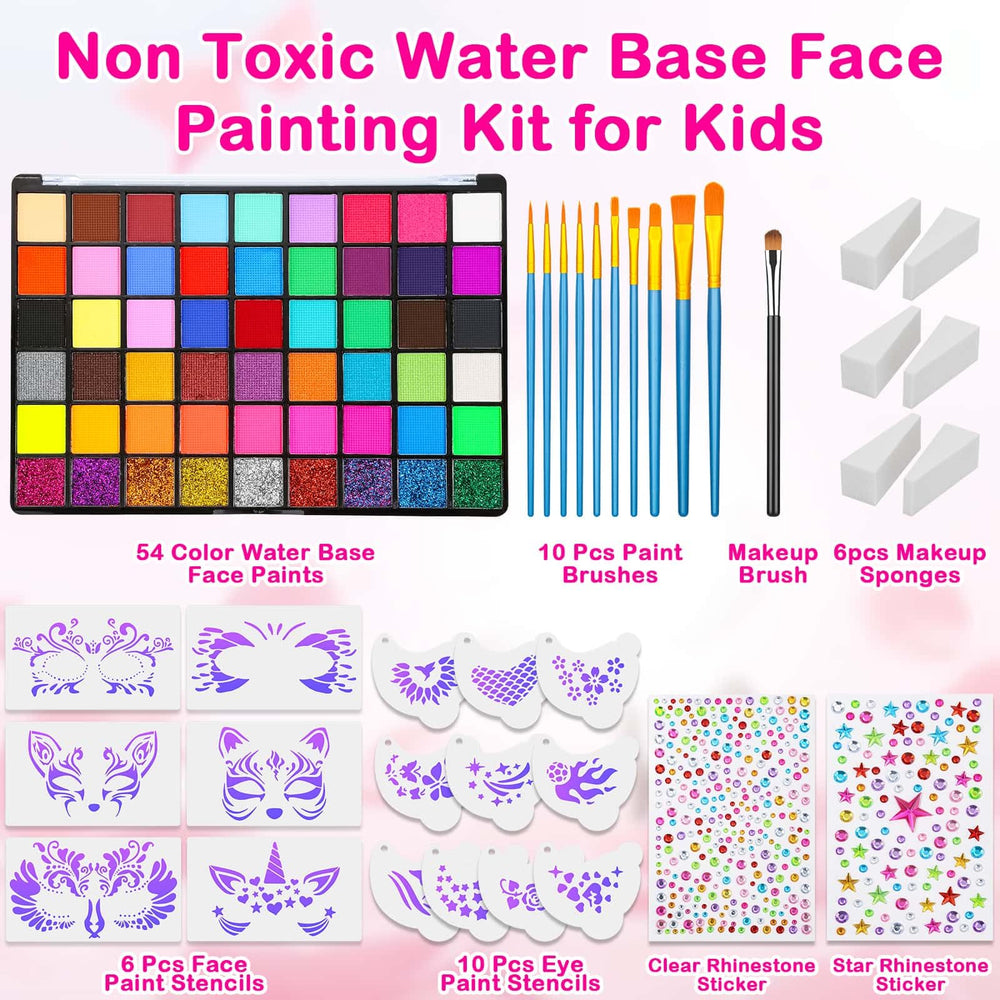 Thrilez reusable face stencils 16 designs help beginners create bold patterns quickly.