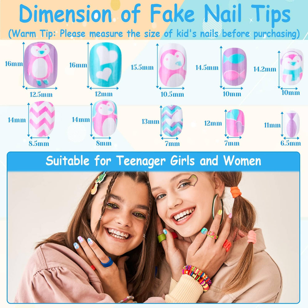 Thrilez Uñas Postizas de Colores Brillantes, para combinar con atuendos