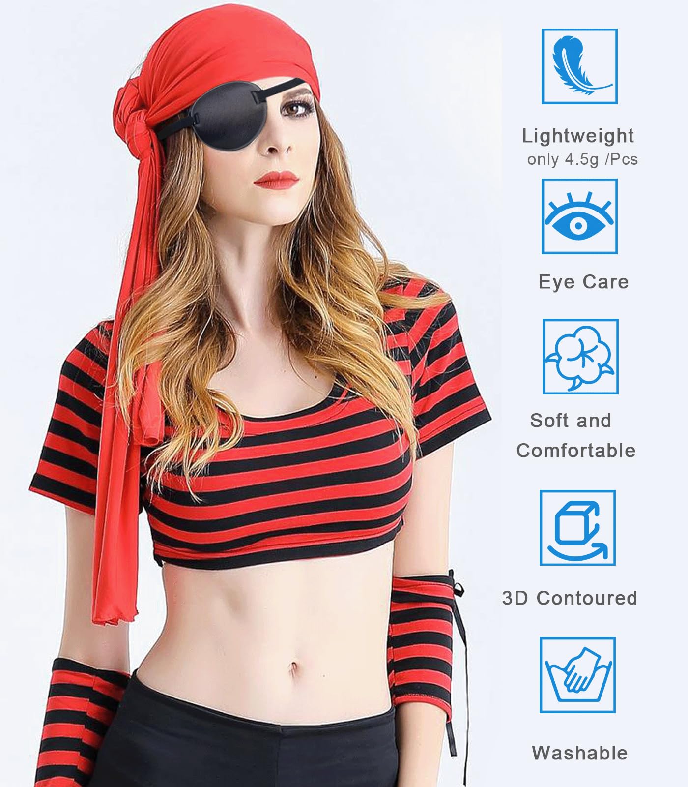 THSIREE folded eye patch stored neatly highlighting compact, travel-friendly design