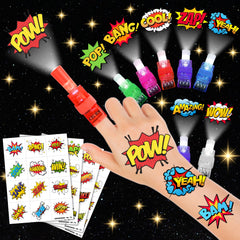 ThuanXuanLoc hero party favors LED finger lights in eight designs brighten kids' celebrations.