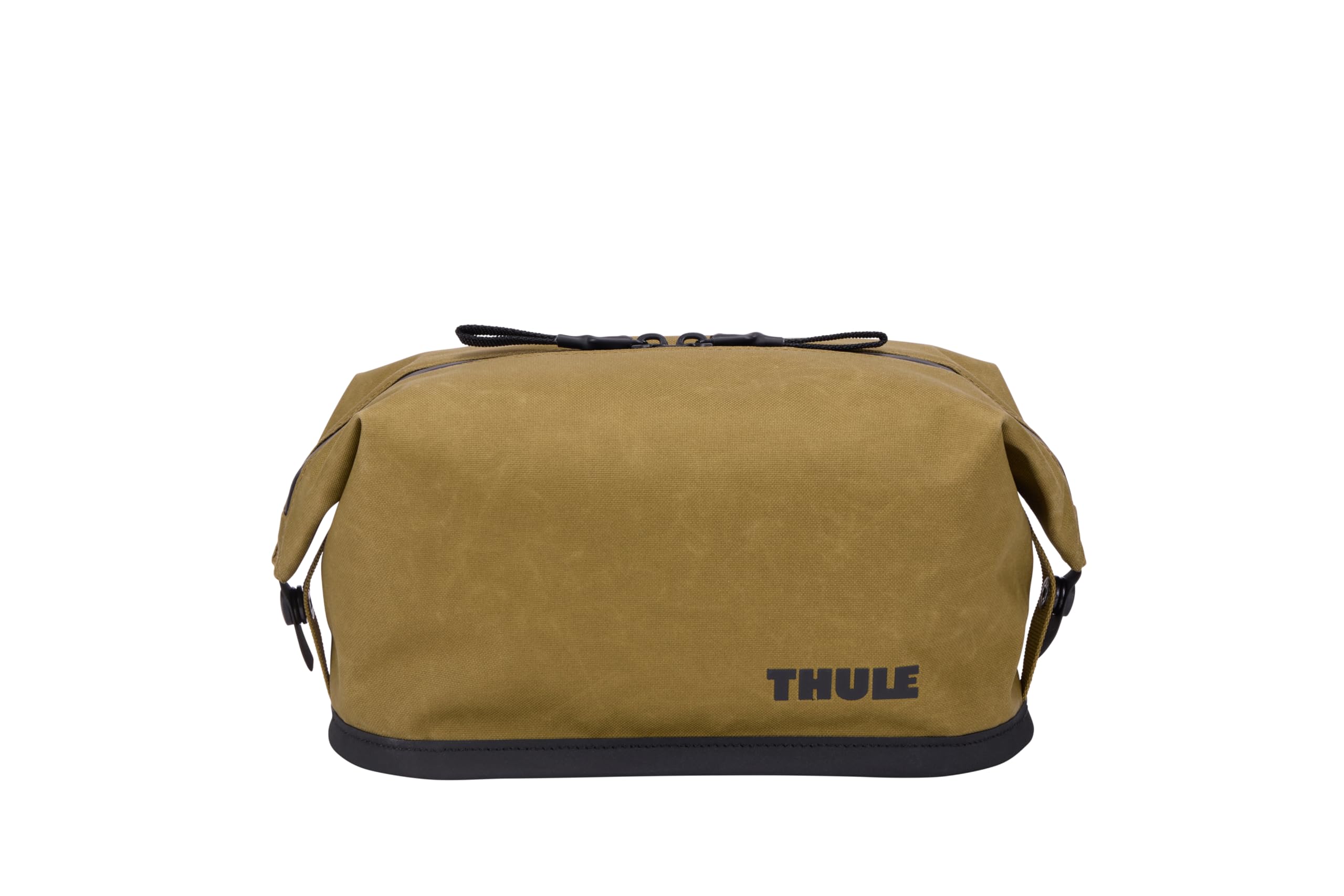 Thule Aion water-resistant waxed fabric shields contents against rain.