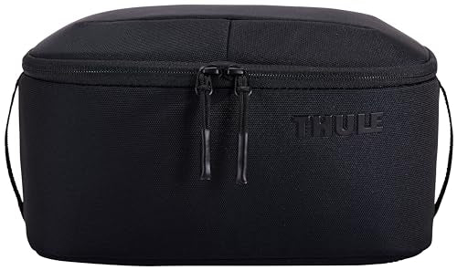 Thule Subterra 2 Toiletry Bag lid with zipper showing easy access to items.