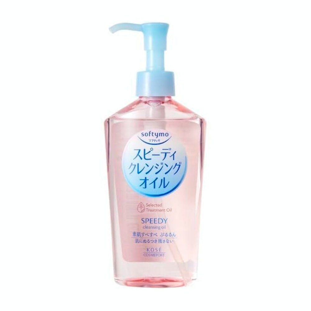 Thunder Tech KOSE Softymo Speedy Cleansing Oil bottle front, effortless makeup removal in one step.