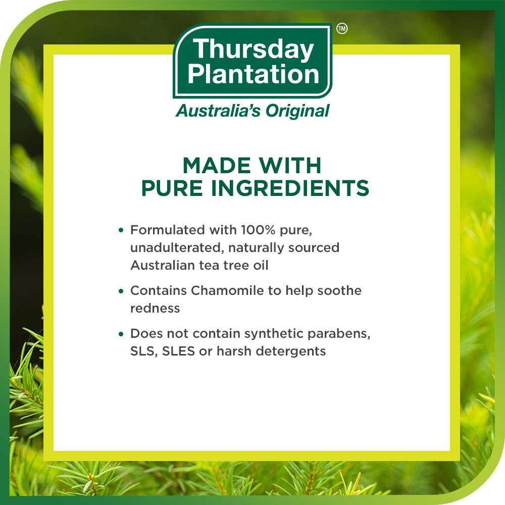 Thursday Plantation aceite de Tea Tree puro, ingrediente natural para cuidado de la piel.