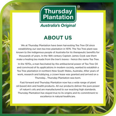 Thursday Plantation Tea Tree cream on skin closeup showing soothing texture for irritation relief