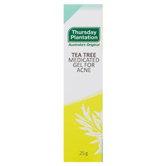 Bottle of Thursday Plantation Tea Tree Gel highlighting Australian Tea Tree Oil ingredient.