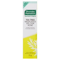 Thursday Plantation Tea Tree Gel applying to a blemish for targeted treatment.