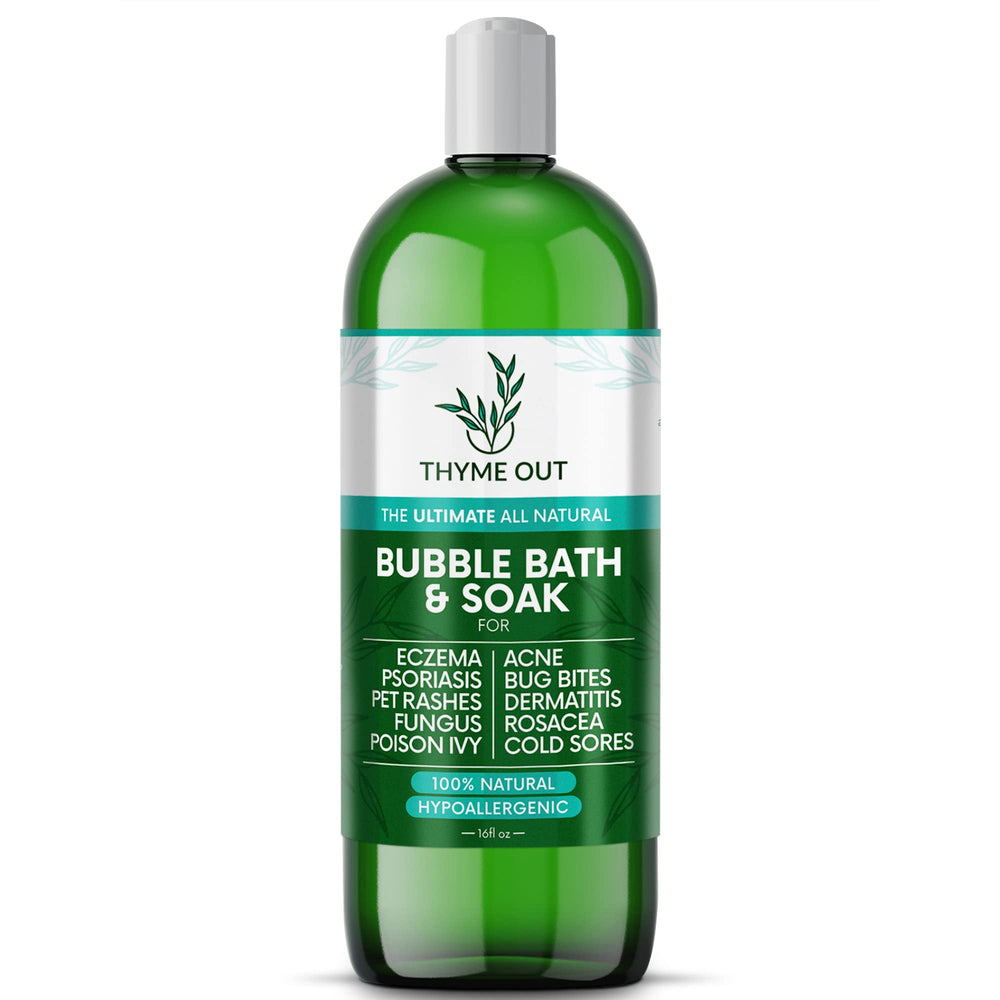 Thyme Out bubble bath bottle pour for spa-like relaxation across the family