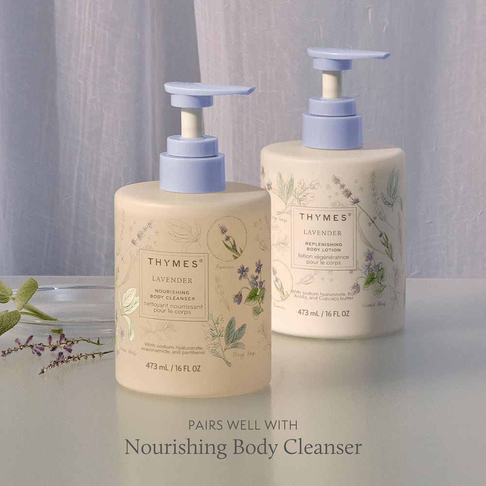 Thymes easy-pump dispenser signals convenient everyday use.