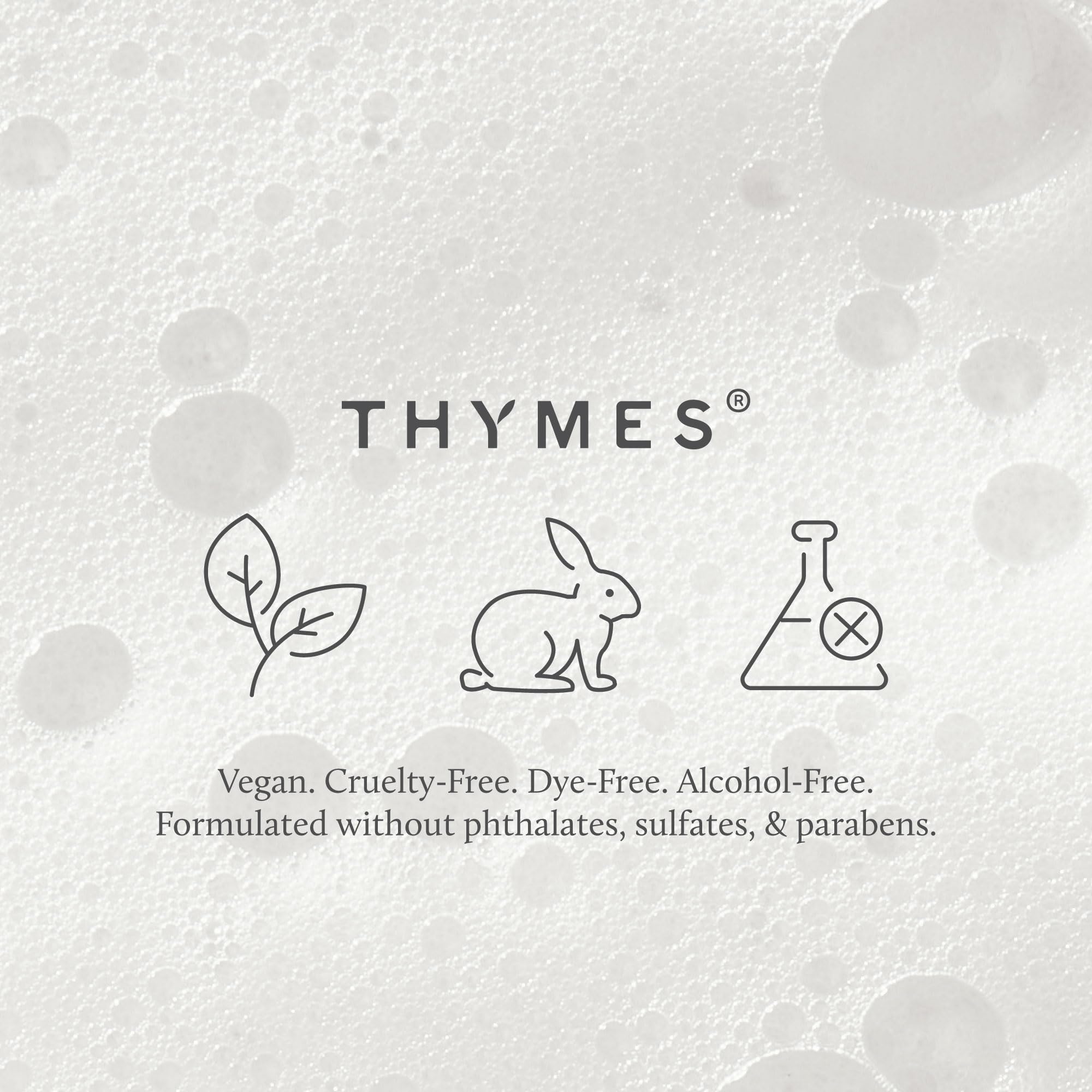 Thymes Foaming Hand Wash foam closeup highlights creamy texture