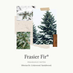 Thymes Frasier Fir eco-friendly formula image signals skin-friendly, plant-based care.