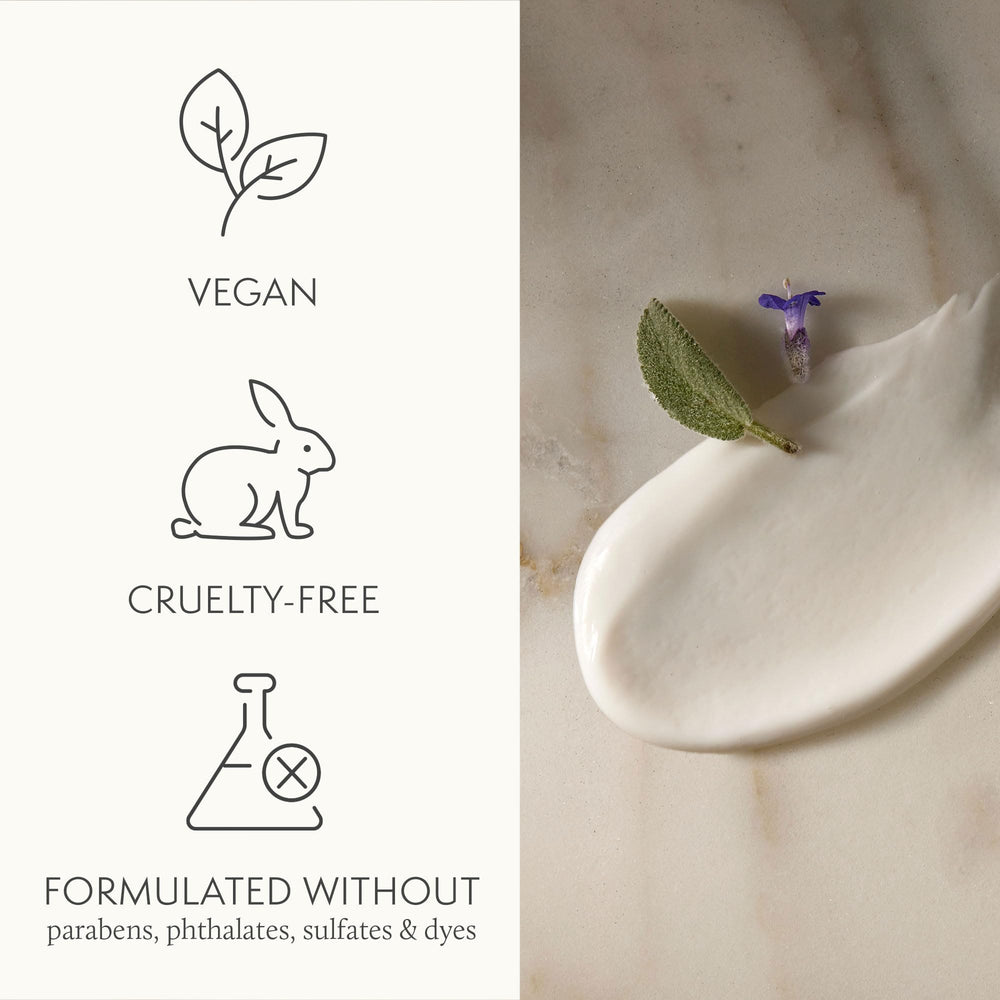 Thymes product ingredients close-up with sodium hyaluronate and squalane.