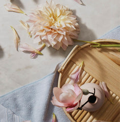 Thymes Kimono Rose lotion application pump demonstrates fast, non-greasy absorption