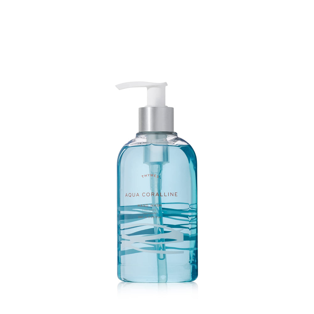 Thymes moisturizing hand wash bottle shows luxury cleansing and hydration.