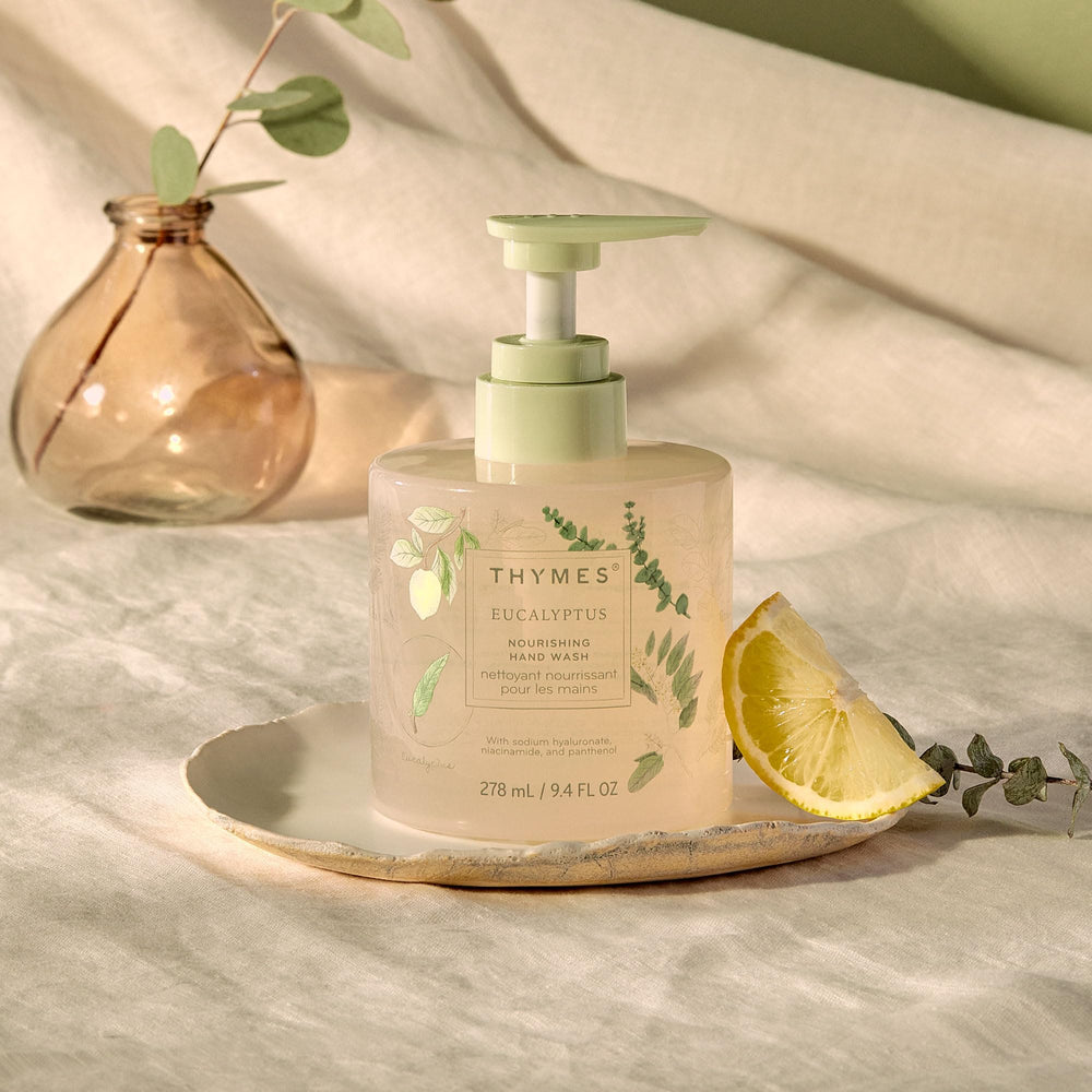 Thymes Nourishing Hand Wash pump close-up for an easy cleansing ritual