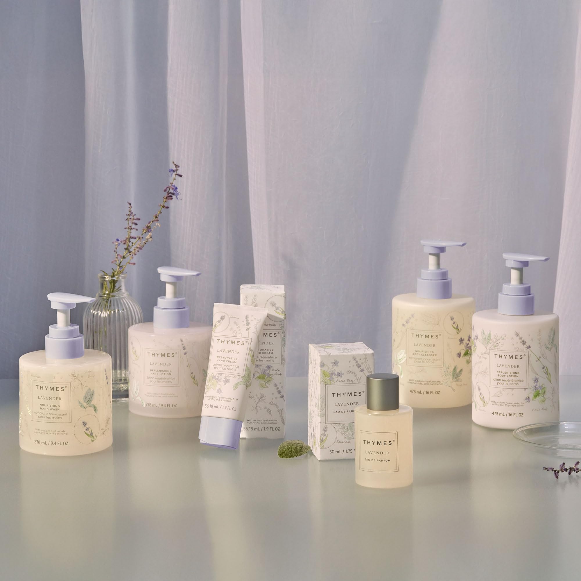 Thymes vegan cruelty-free symbol confirms ethical, paraben-free formulation.