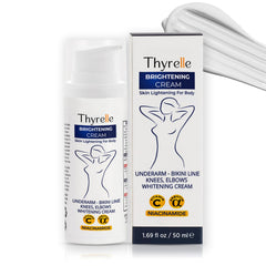 Thyrelle Skin Lightening Cream bottle shows premium formula for gentle, even-tone results