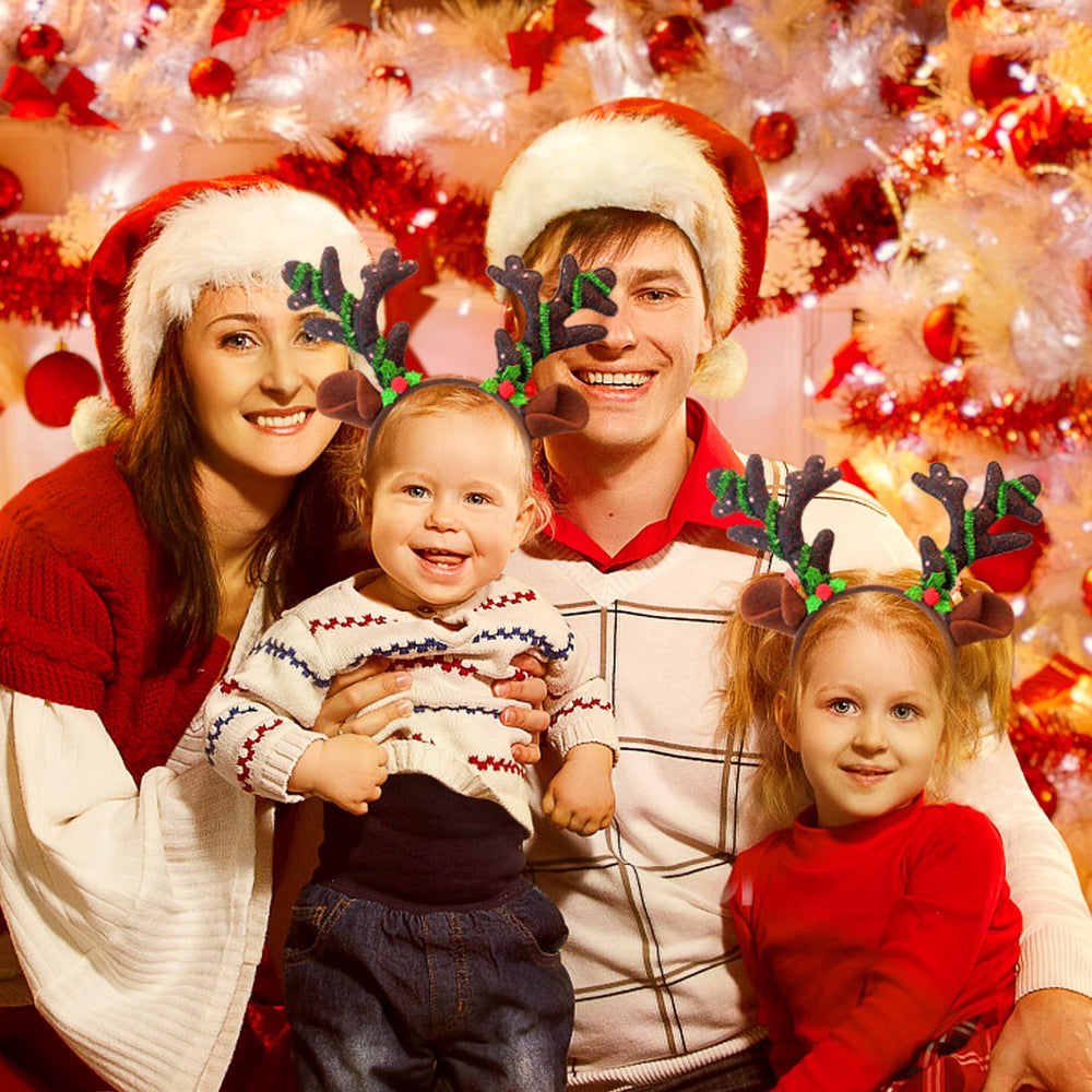 Tiaiidi reindeer headband with soft fabric for comfortable wear