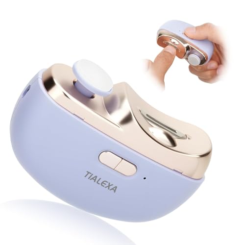 Tialexa electric nail clipper front view showing compact ergonomic design for easy daily grooming