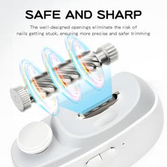 Tialexa electric nail clippers long-battery-life showcase hours of cordless trimming.