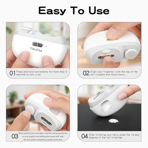 Tialexa-electric-nail-clippers-type-c-charging-port demonstrate convenient USB-C charging options.