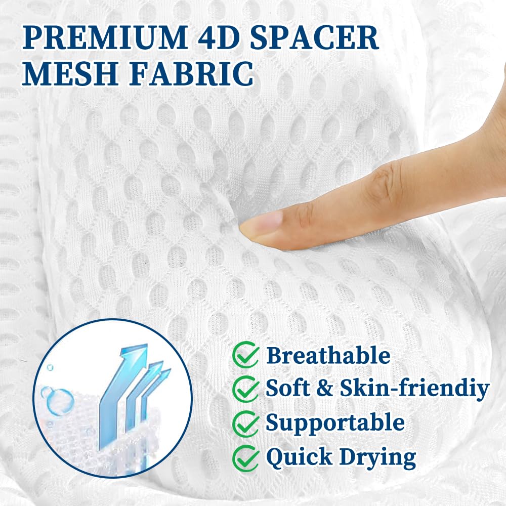TIANFU bath pillow laundry bag protects items during washing.