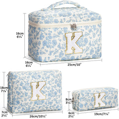 Tiblue cotton travel toiletry bag in medium size for organized essentials.