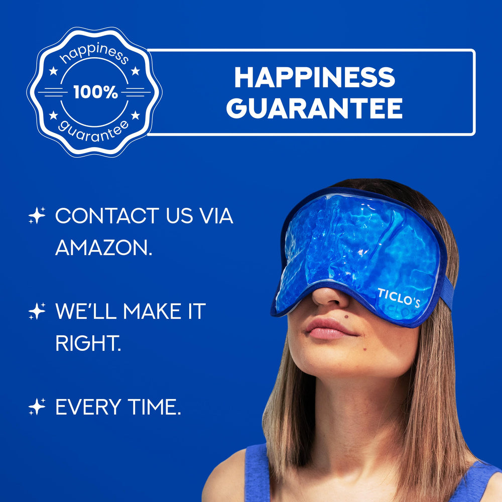 Ticlo's cooling eye mask for migraines offers controlled cold therapy for comfort.