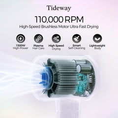 Tideway hair dryer diffuser attachment for even curls and waves.