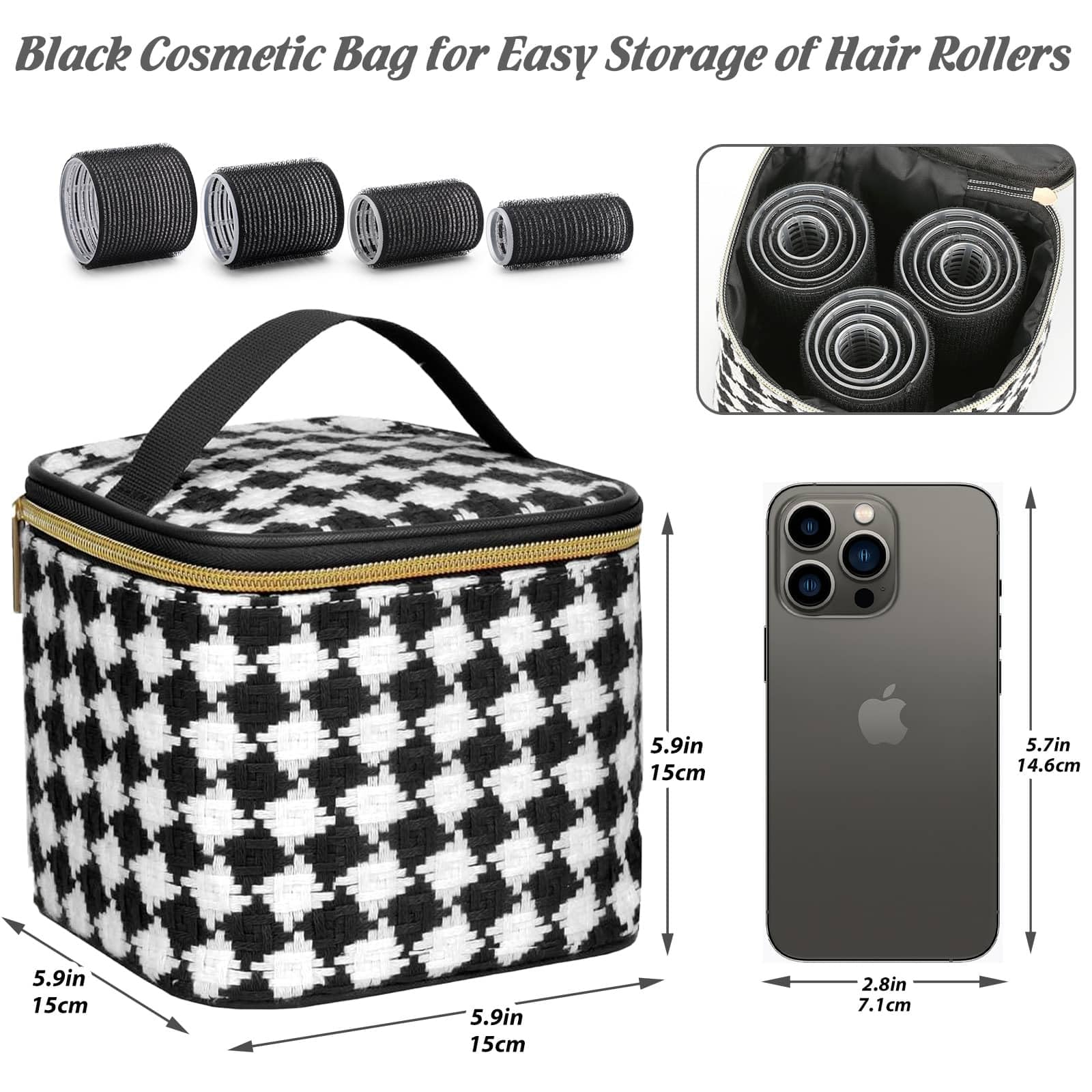 Tidponra cosmetic bag for travel storage and on-the-go styling