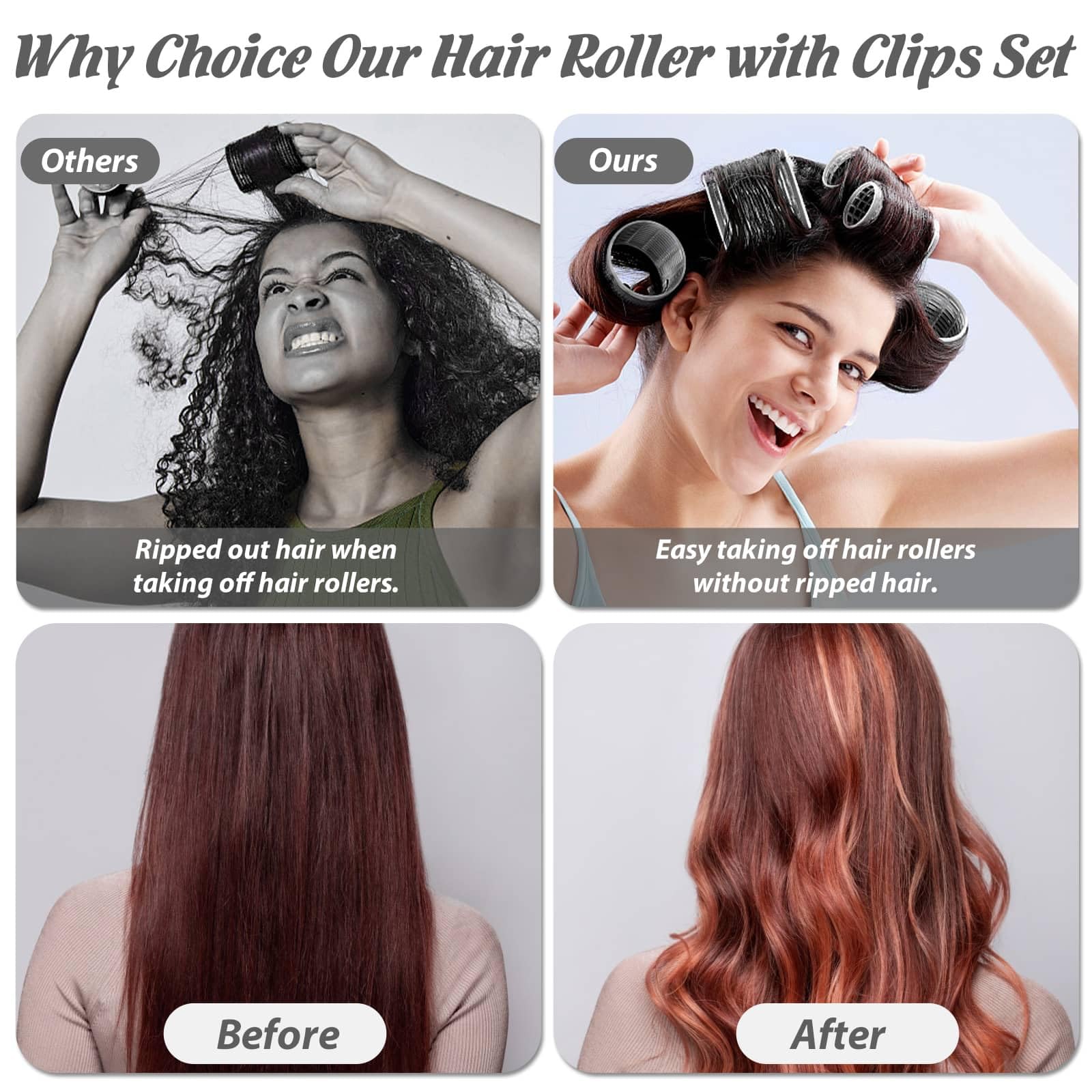 Tidponra multi-size curls achieved with easy to use rollers