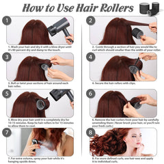 Tidponra rollers set contents displayed, including 24 clips for secure pin curls