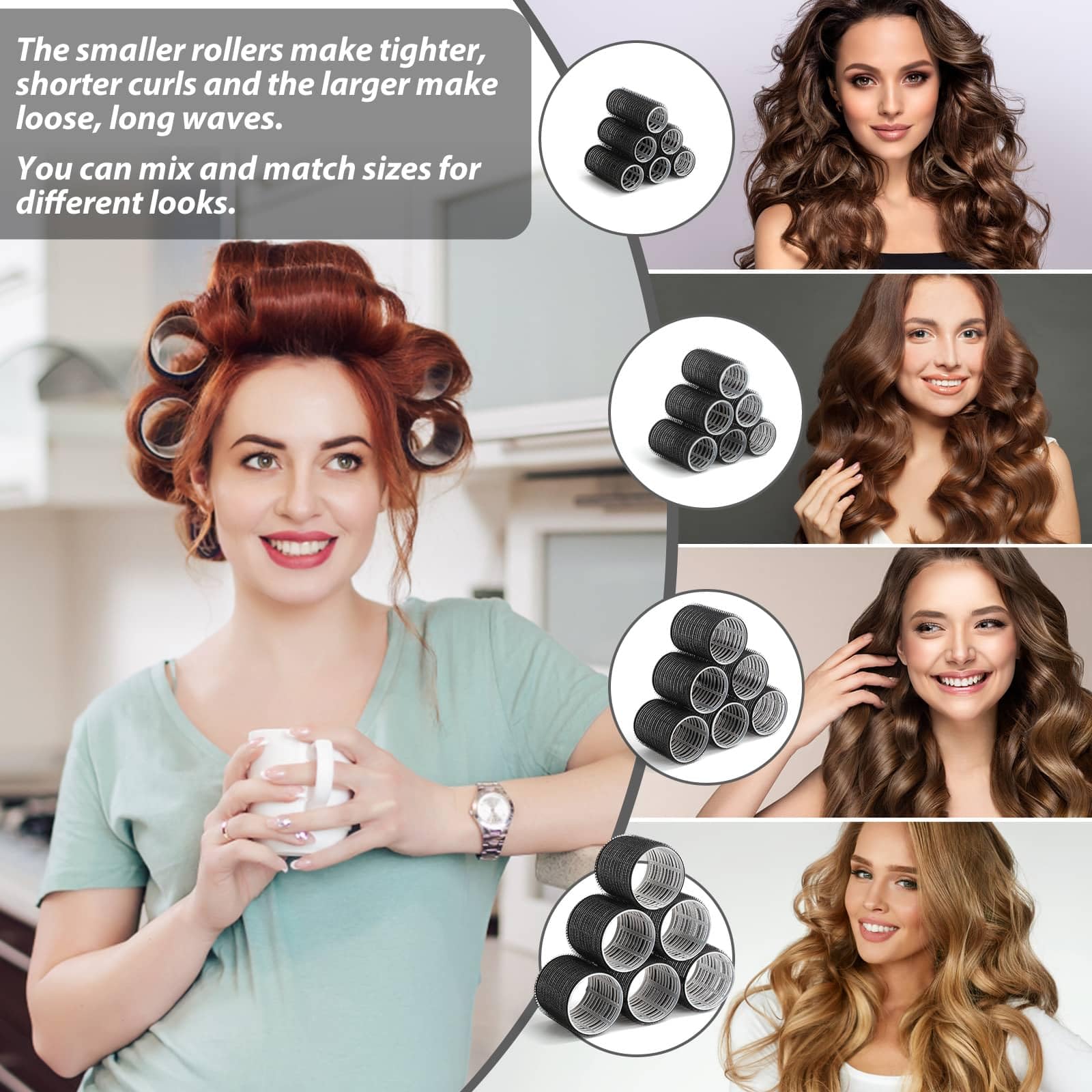 Tidponra jumbo to small roller sizes illustrate variety in dimensions