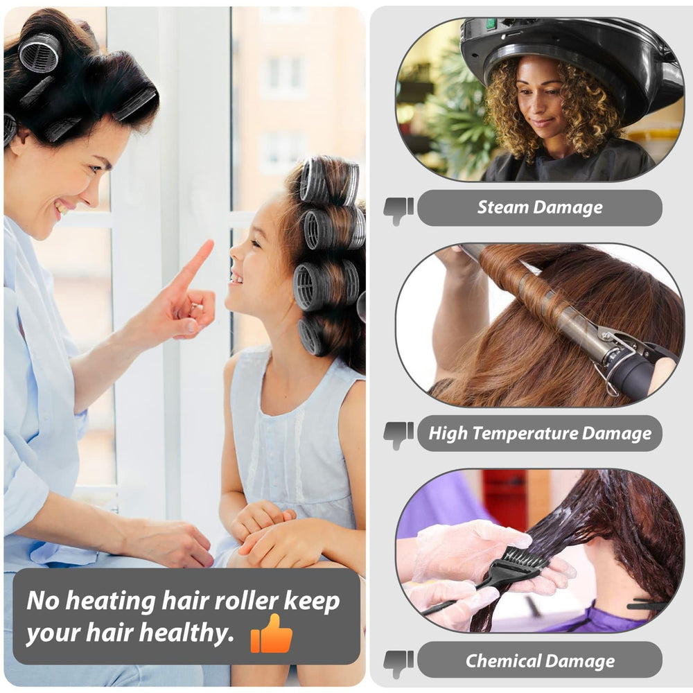 Tidponra rollers in hair demonstrate easy lift and natural waves
