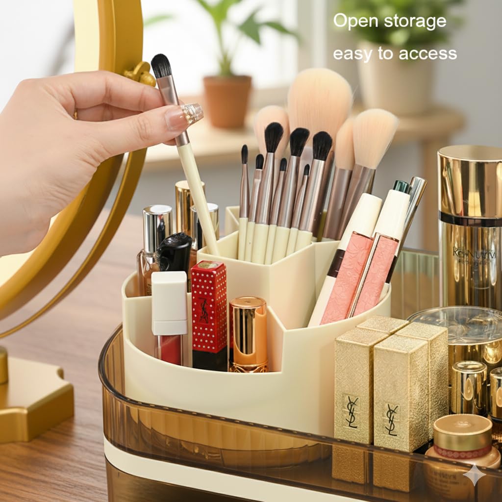 Tidyladyo acrylic makeup organizer is durable and easy to wipe clean