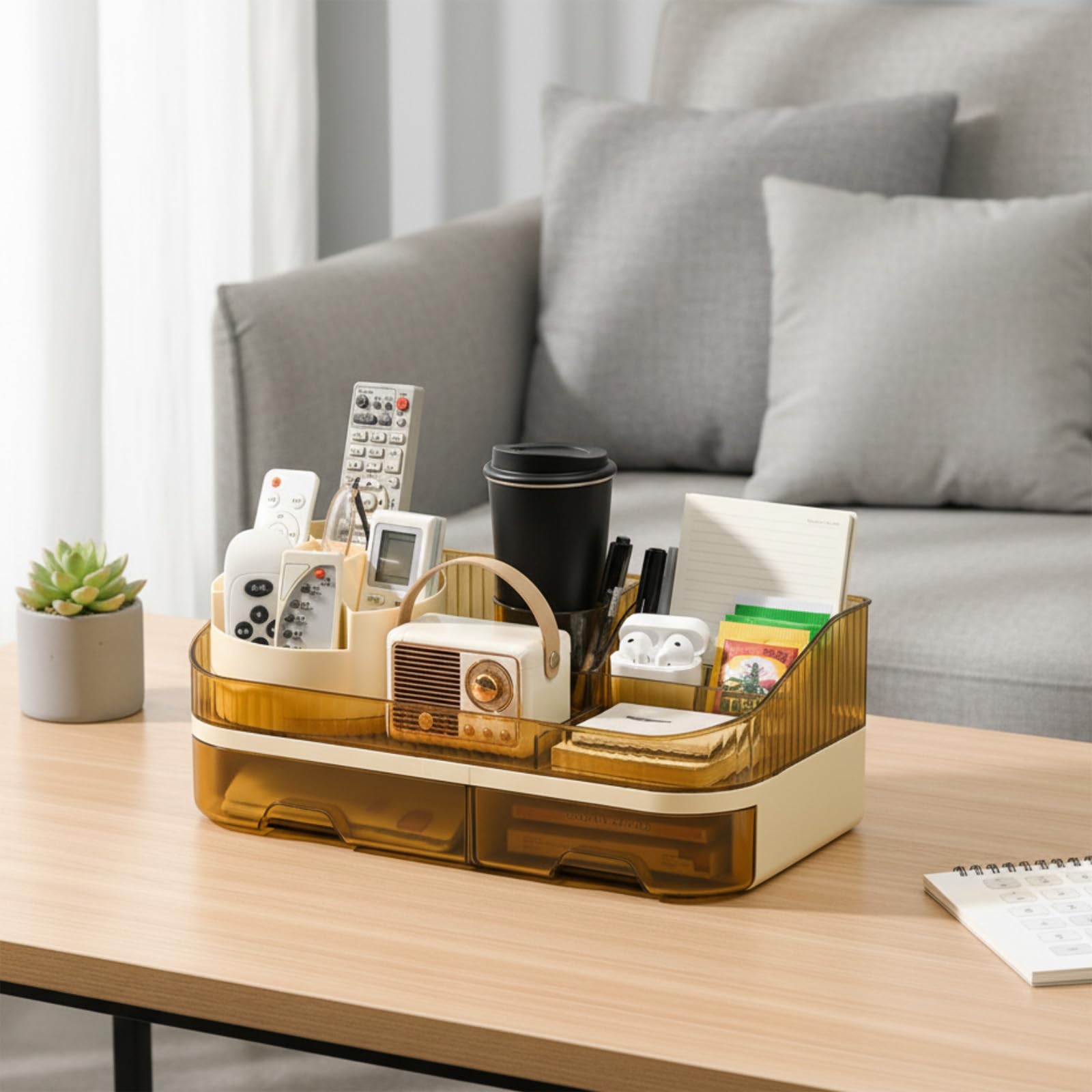 Tidyladyo compact counter organizer saves counter space while keeping essentials accessible