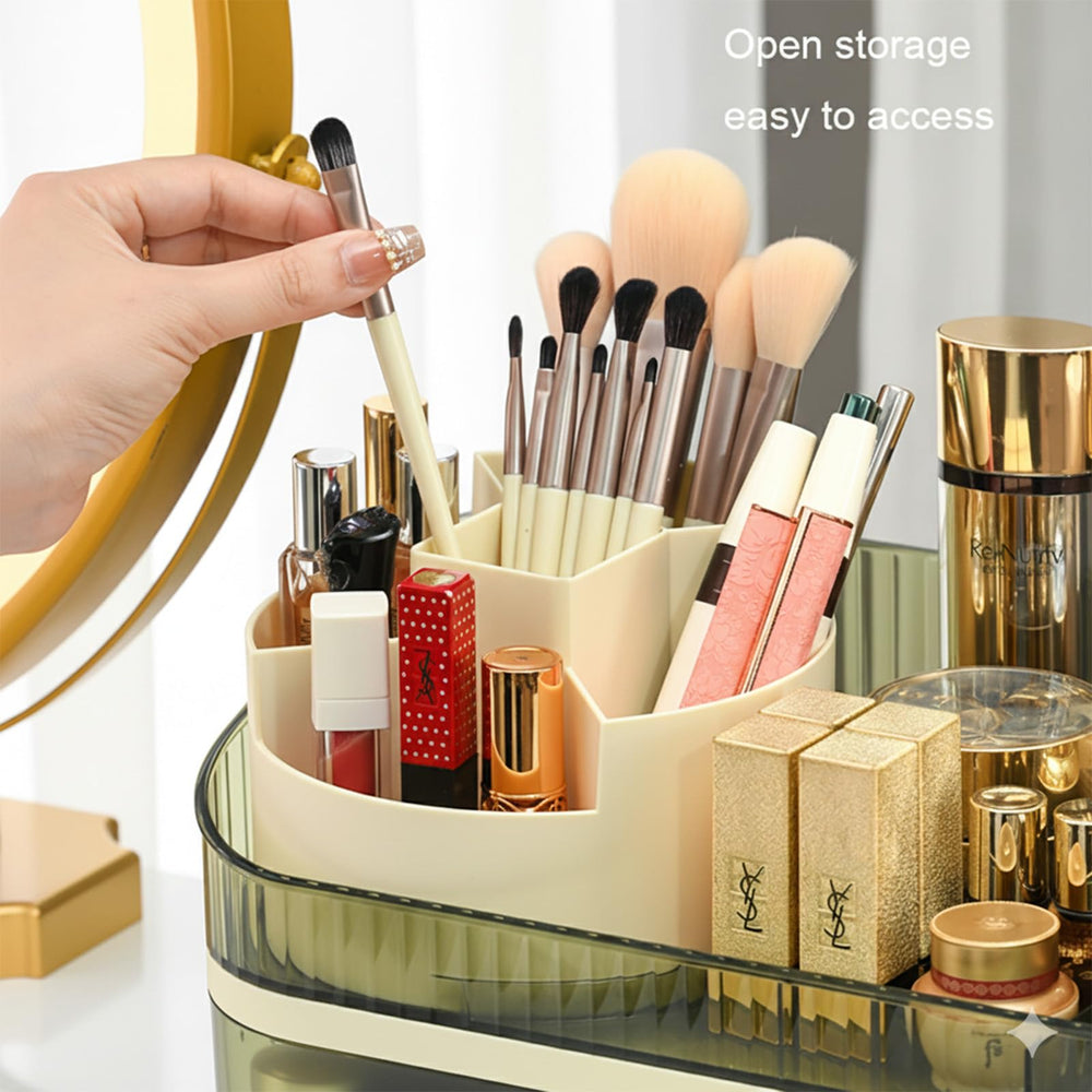 Tidyladyo makeup organizer compact footprint fits small vanity countertops