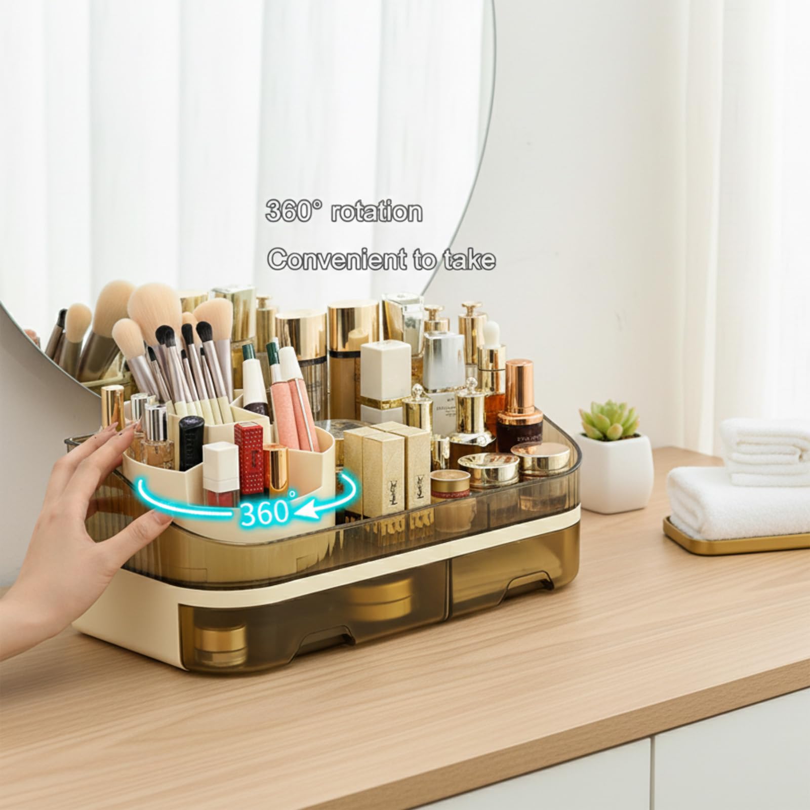 Tidyladyo vanity storage unit offers multi-functional space for cosmetics and skincare