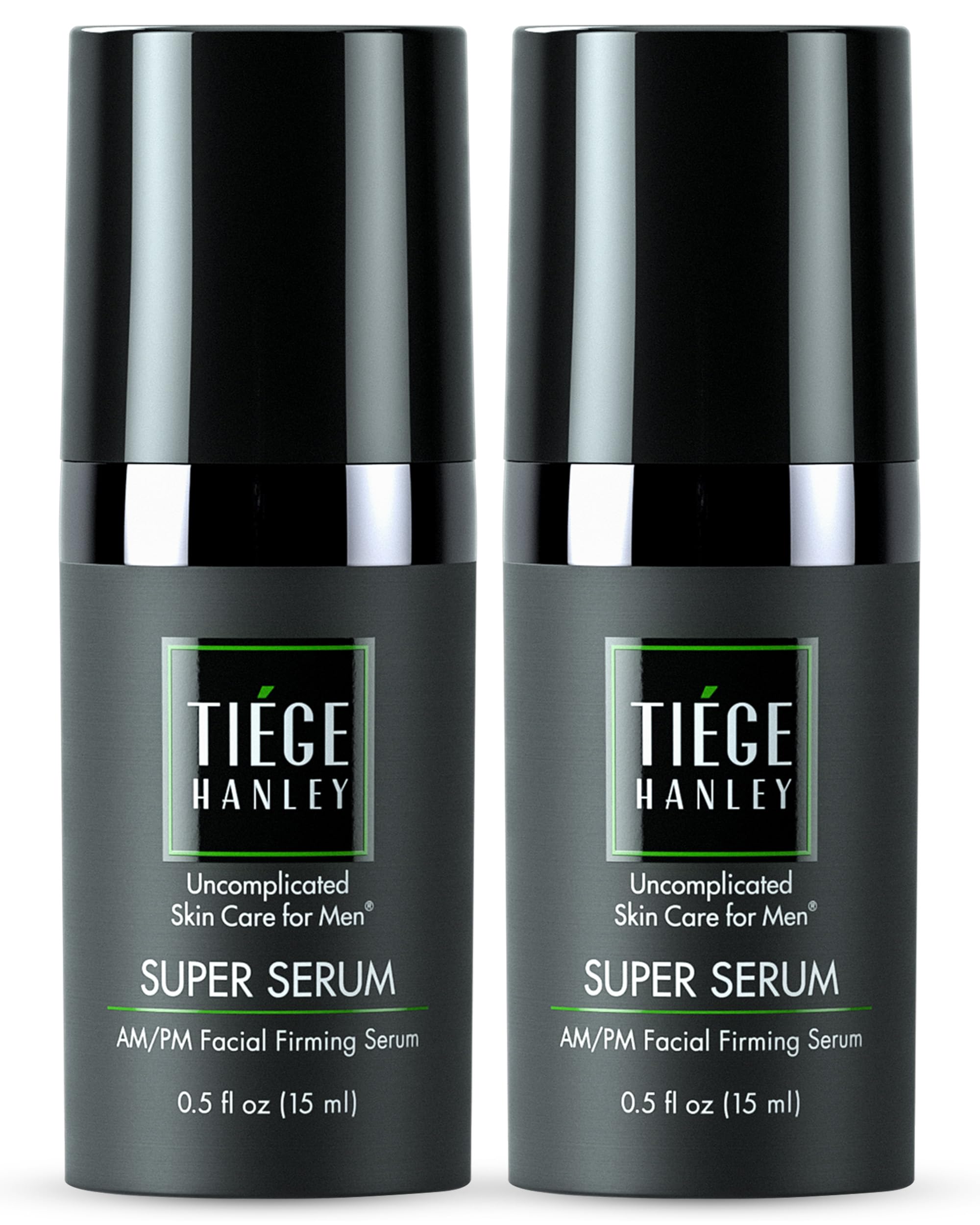 Tiege Hanley Anti Aging Serum bottle close-up shows lightweight hydration.