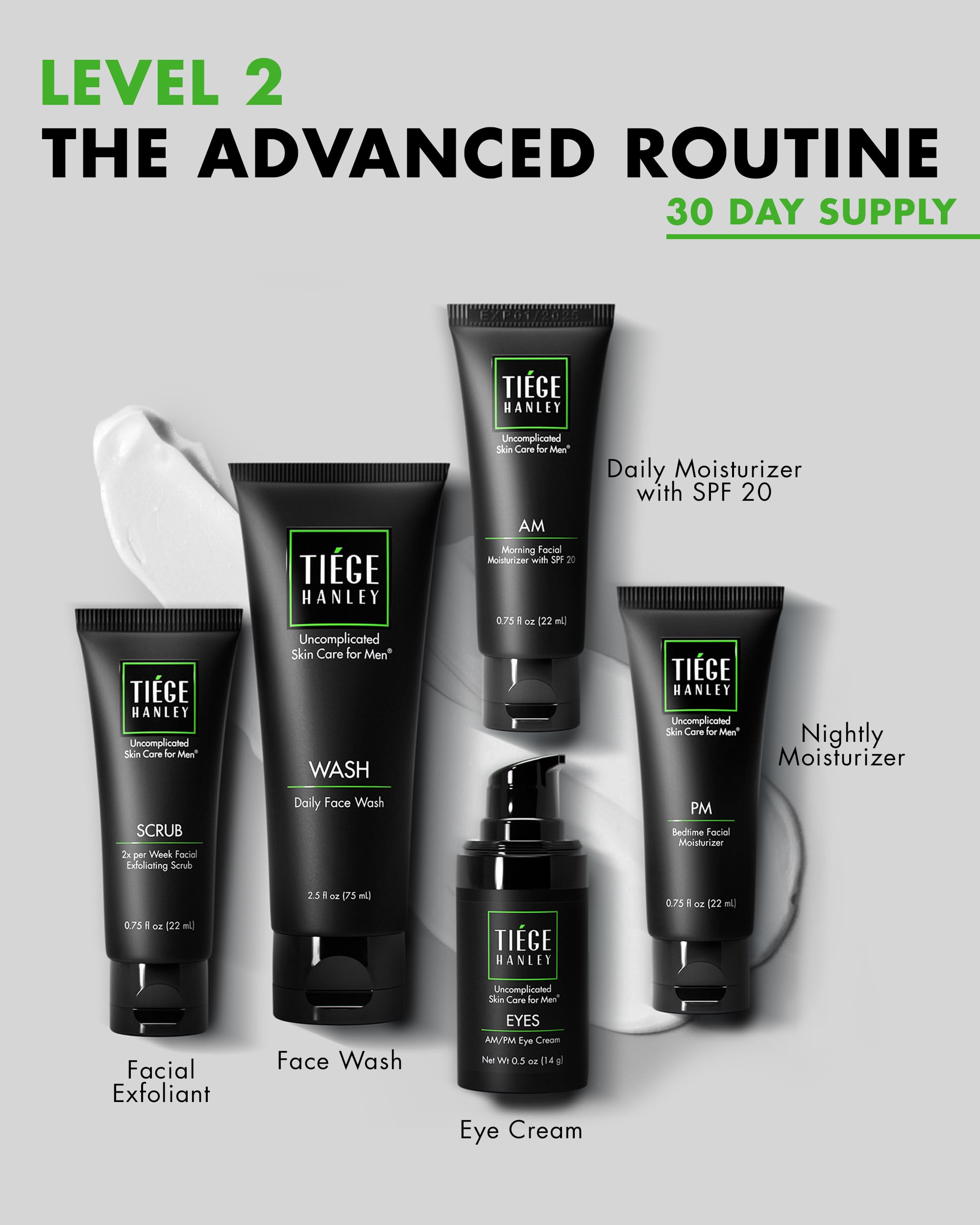 Tiege Hanley exfoliating scrub beads closeup for smoother texture