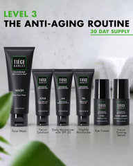 Tiege Hanley Exfoliating Scrub texture buffs dull skin for smoother, more even tone.